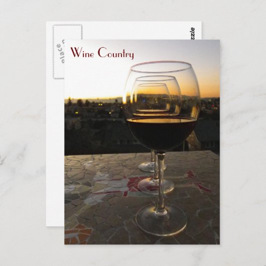 とても美しいワインはがき! ポストカード (正面/裏面)