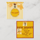 とても美しい生のハニーラベル スクエア名刺 (正面/裏面)