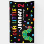 とても腹が減ったケータピラーの黒板の誕生日 横断幕 (縦)