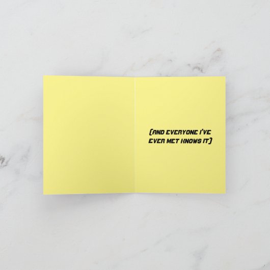 とても自慢している カード (内部)