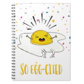 とても興奮した新しい仕事の新しい家の卵 ノートブック (正面)