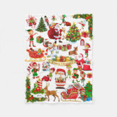 とても興奮して眠れないほどクリスマスブランキーを見つける フリースブランケット (正面)