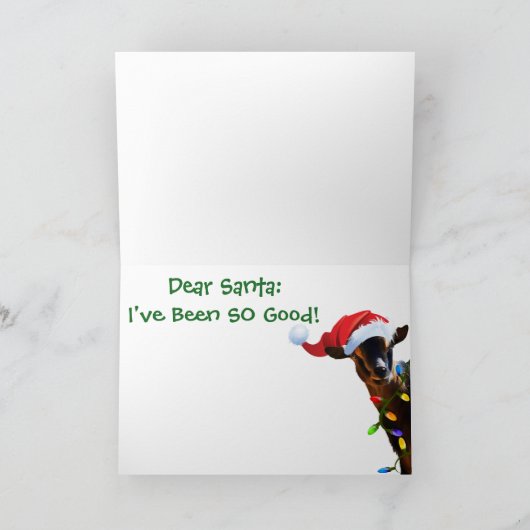 とても良いクリスマスヤギ シーズンカード (内部)