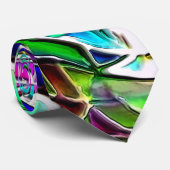 とても色とりどりの抽象的な形がミルク煮に浮かんでいる ネクタイ (ロール)