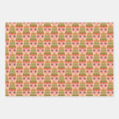 とても陽気なクリスマスのパターン ラッピングペーパーシート (正面3)