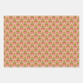 とても陽気なクリスマスのミッドセンチュリーパターン ラッピングペーパーシート (正面3)