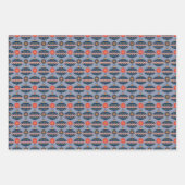 とても陽気なクリスマスのミッドセンチュリーパターン ラッピングペーパーシート (正面2)