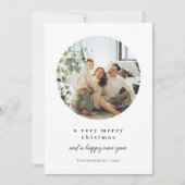 とても陽気なクリスマスのモダン写真 シーズンカード (正面)