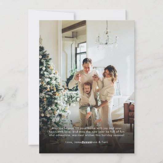 とても陽気なクリスマスのモダン写真 シーズンカード (裏面)