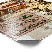 とても陽気なクリスマスクラシックの伝統的冬 フォトプリント (角)