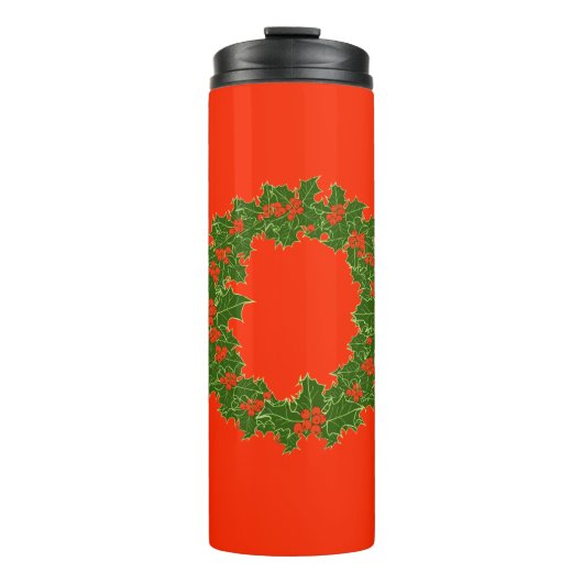とても陽気なクリスマスリース タンブラー (正面)