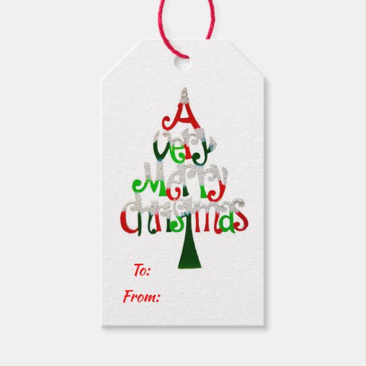 とても陽気なクリスマス ギフトタグ (正面)