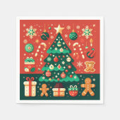 とても陽気なクリスマス スタンダードカクテルナプキン (正面)