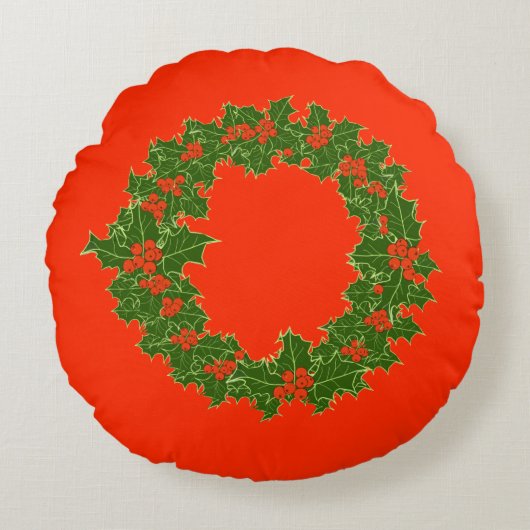 とても陽気なクリスマス ラウンドクッション (正面)