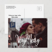 とても陽気なホリデー・エレガント シーズンポストカード (正面/裏面)