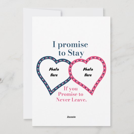とどまることを約束する、もしあなたが決して離れないことを約束するなら。 シーズンカード (裏面)