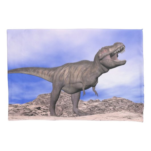 とどろいているティラノサウルス・レックス- 3Dは描写します 枕カバー (正面)