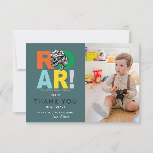 とどろきの平均は|が恐竜写真感謝していしている感謝していしています サンキューカード (正面)