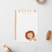 とどろくライオンのメッセージカード ノートカード (正面/裏面インサイチュ)