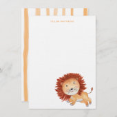 とどろくライオンのメッセージカード ノートカード (正面/裏面)