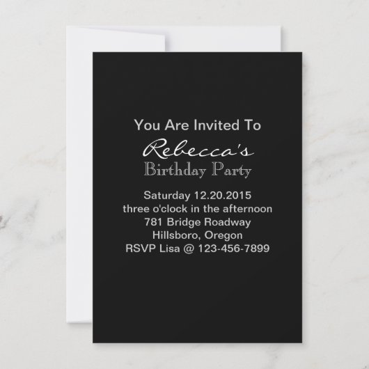 とどろく二十代のシャンペンエレガントなgatsbyガラス 招待状 (裏面)