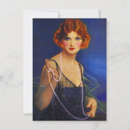 とどろく二十代の真夜中の青いフラッパーの招待状 招待状