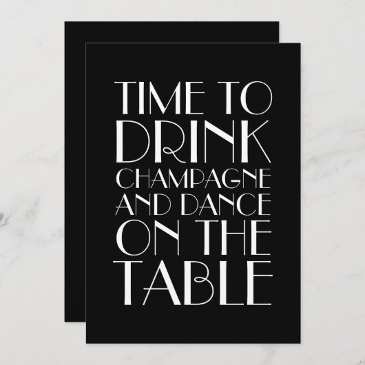 とどろく二十代の誕生日の招待状 招待状 (正面/裏面)