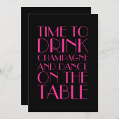 とどろく二十代の赤紫のバチェロレッテの招待状 招待状 (正面/裏面)