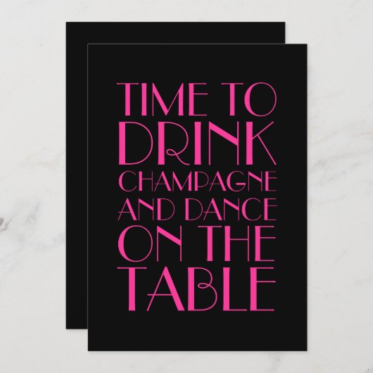 とどろく二十代の赤紫のブライダルシャワーの招待状 招待状 (正面/裏面)