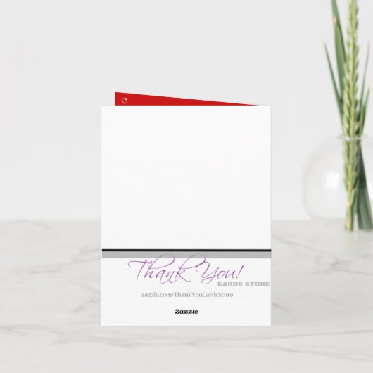 とどろく20年代のフラッパーの女の子のサンキューカード サンキューカード (裏面)