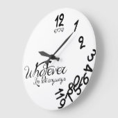 とにかくオレは壁時計の周りに遅れてる ラージ壁時計 (傾斜)