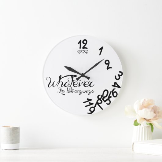 とにかくオレは壁時計の周りに遅れてる ラージ壁時計 (ホーム)