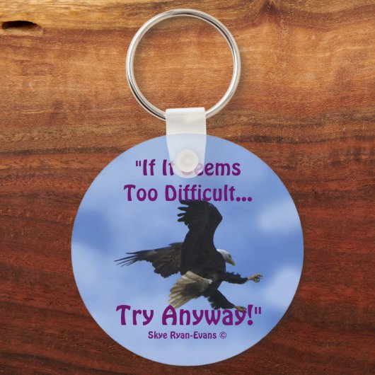 「とにかくトライ」はげイーグルシリーやる気を起こさせるズ キーホルダー (正面)