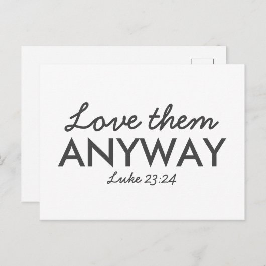 とにかく彼らを愛しなさい | Luke 23:24聖書の聖句の信仰 ポストカード (正面/裏面)