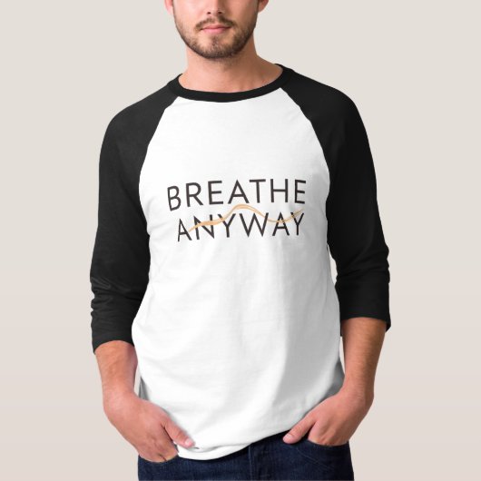 とにかく息をしよう – ストレスへの気づきイエロー Tシャツ (正面)