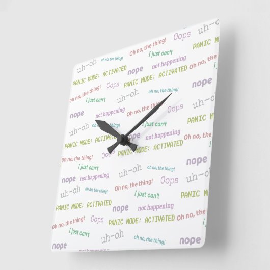 とにかく時計が遅れる スクエア壁時計 (傾斜)