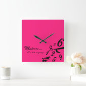 とにかく私が遅い時刻数時間であるものは何でも スクエア壁時計 (ホーム)