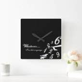 とにかく私が遅い時刻数時間であるものは何でも スクエア壁時計 (ホーム)