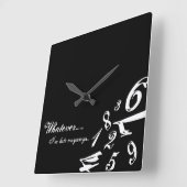 とにかく私が遅い時刻数時間であるものは何でも スクエア壁時計 (傾斜)