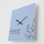 とにかく私は遅いおもしろいな柱時計です スクエア壁時計 (傾斜)