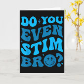 とにかく自閉症の刺激を続けろ 自閉症の人って刺激するよね 兄貴 カード (黄色い花)