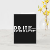 とにかく行く – ジム動機ボディビル カード (黄色い花)