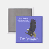 「とにかく試す」はげイーグルシリーズやる気を起こさせる磁石 マグネット (正面/裏面)