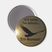 「とにかく試す」はげイーグルシリーズやる気を起こさせる磁石 マグネット (正面/裏面)