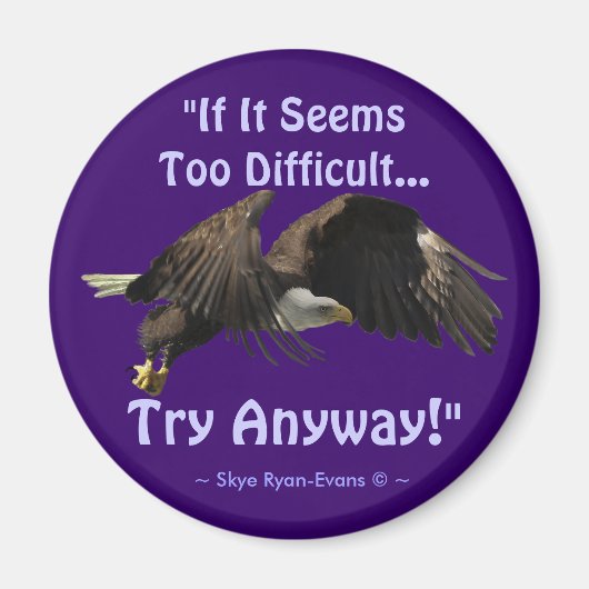 「とにかく試す」はげイーグルシリーズやる気を起こさせる磁石 マグネット (正面)