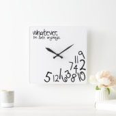 とにかく遅い スクエア壁時計 (ホーム)