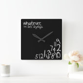 とにかく遅い スクエア壁時計 (ホーム)