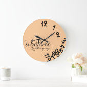 とにかく遅れちゃう(ピーチ)ウォールクロック ラージ壁時計 (ホーム)