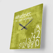 とにかく遅れちゃった スクエア壁時計 (傾斜)