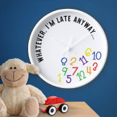 とにかく遅刻だおもしろいカラフルろ 壁時計